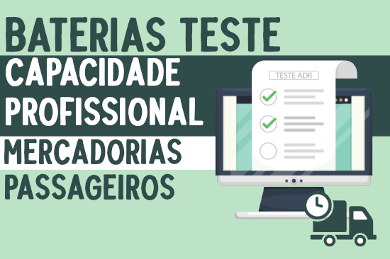 Baterias de testes de capacidade profissional para passageiros